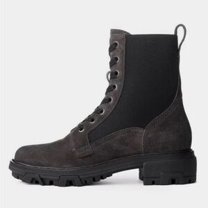 Rag & Bone Charcoal and Black Combat Boots
